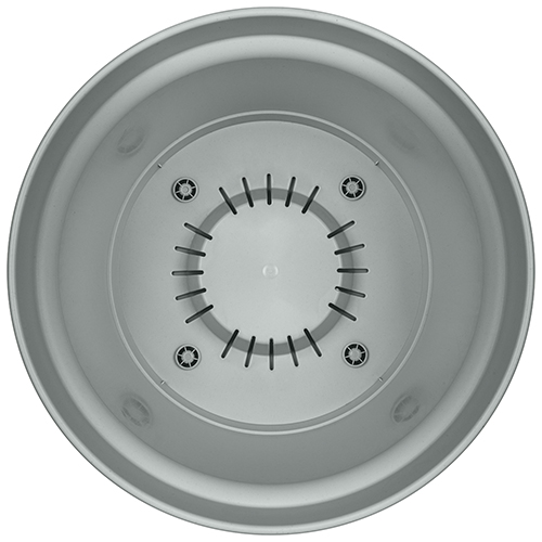 Горшок для цветов 10.7 л Homver Mint 221612235/03, 310 мм, с поддоном, серый