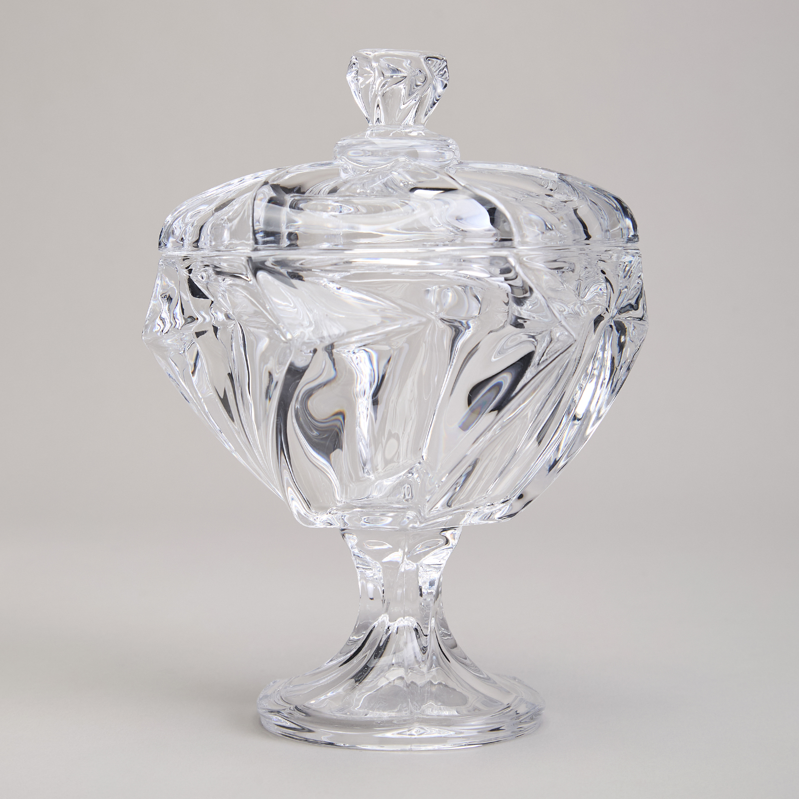 БЛЮДО С КРЫШКОЙ НА НОЖКЕ, BOHEMA, ДИАМЕТР=11, 5 СМ ВЫСОТА=16, 5 СМ