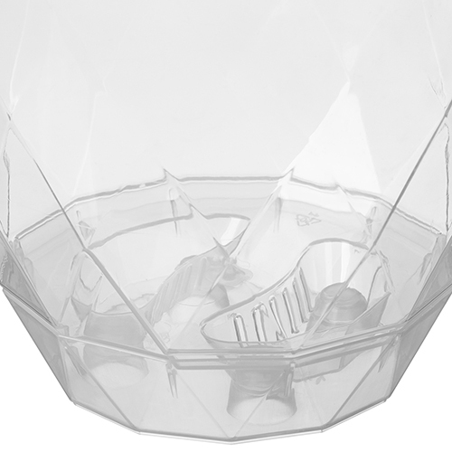 Горшок для орхидей 2.3 л Homver Laurel 221615101/00, 175 мм, с поддоном, бесцветный