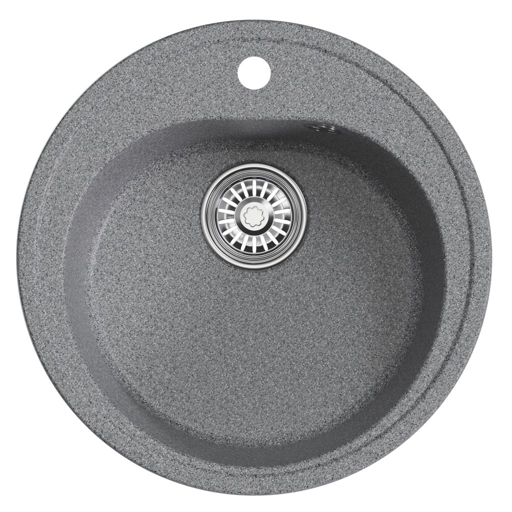 Мойкa ML-GM11 круглая, темно-серая, 309, 500мм, глуб. чаши 180 NEW
