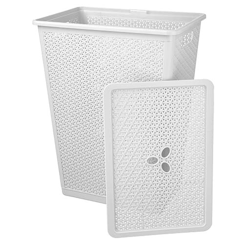 Корзина для белья 48 л Homver Wenge 221307021/03, 427х295х562 мм, светло-серая