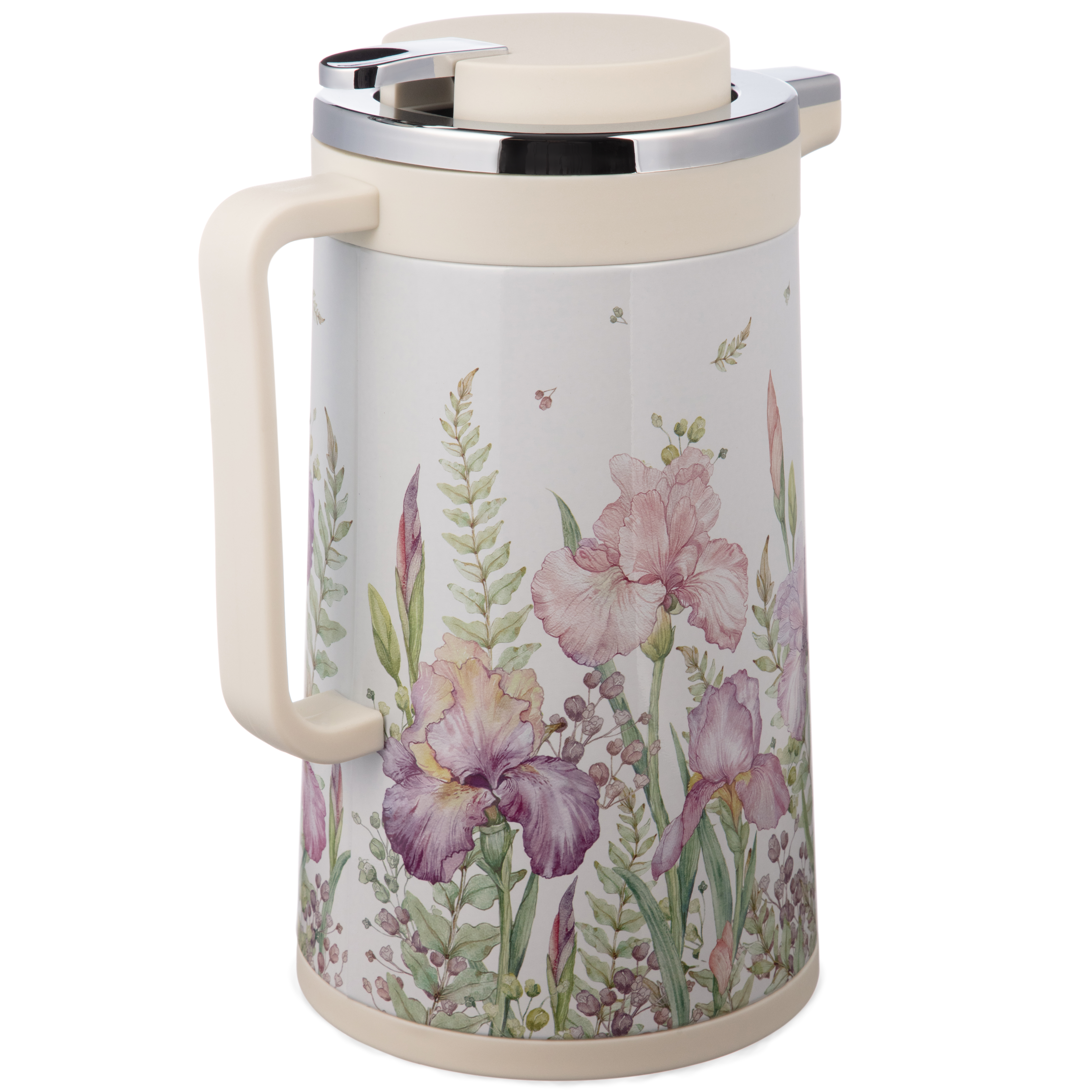 ТЕРМОС СО СТЕКЛЯННОЙ КОЛБОЙ, 950 МЛ, КРЫШКА С КЛАПАНОМ, СЕРИЯ, IRISES,