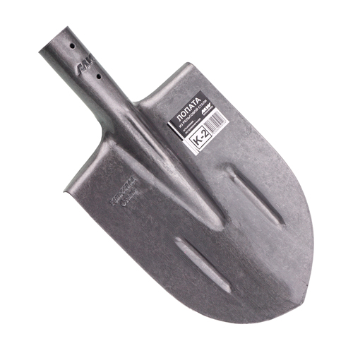Лопата штыковая рельсовая сталь, остроконечная К-2, серый, 12/12