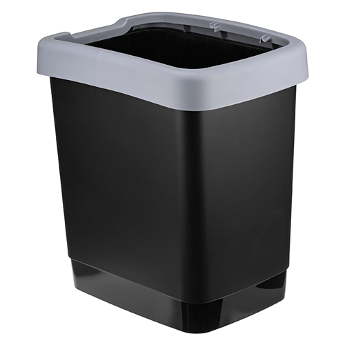 Контейнер для мусора 18 л ТВИН, серый, 1/8