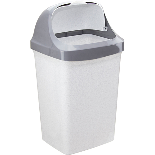 Контейнер для мусора 25 л IDEA РОЛЛ ТОП М 2467, мраморный