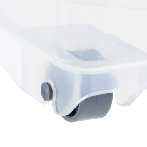 Органайзер с ручкой на колесах 10.5 л IDEA М 1622, прозрачный