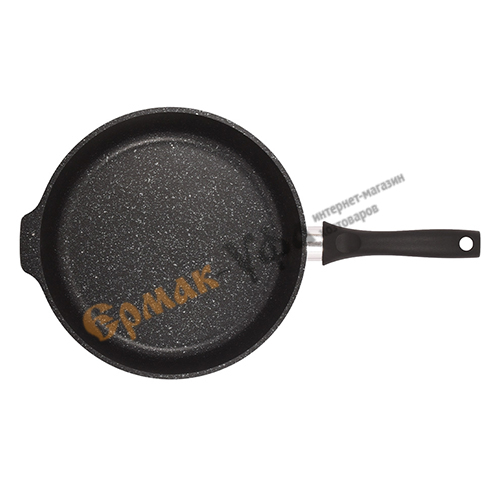 Сковорода 28 см, 65 мм с ручкой, АП смт281а KUKMARA, темный мрамор, 1/4