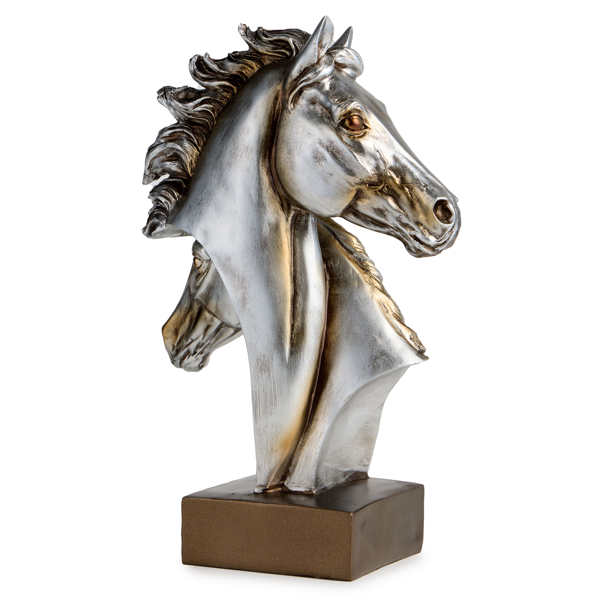 ФИГУРКА ДЕКОРАТИВНАЯ, БЮСТ ЛОШАДЕЙ, 19*9, 3*28, 5 СМ