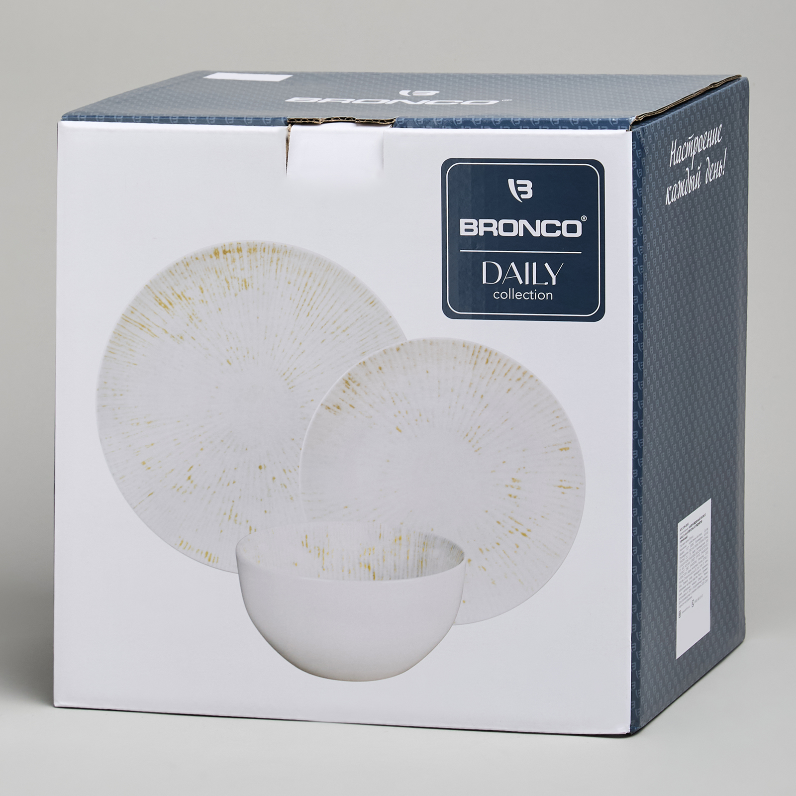 НАБОР ОБЕДЕННЫЙ BRONCO, DAILY, НА 4 ПЕРСОНЫ 12 ПРЕДМЕТОВ ГОРЧИЧНЫЙ