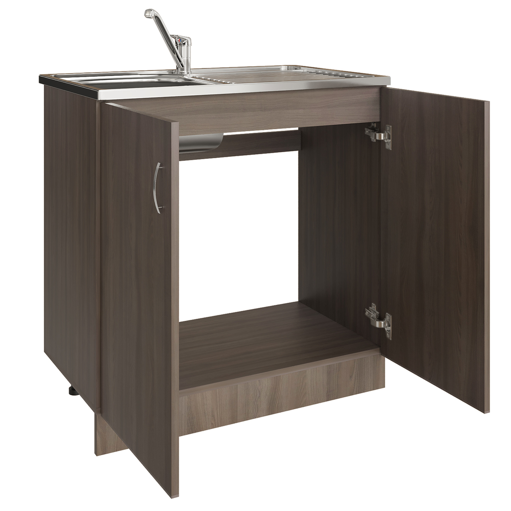 Тумба 80 ЛДСП шимо/ясень темный, ОТДЕЛЬНО ПРИОБРЕТАЕТСЯ МОЙКА