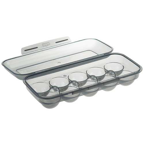 Контейнер для яиц IDEA М 1209, черный прозрачный, на 10 шт