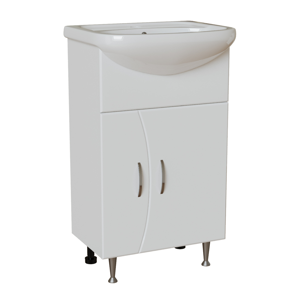 Тумба д/ванной, ЭТАЛОН-50,  ОТДЕЛЬНО ПРИОБРЕТАЕТСЯ РАКОВИНА под рак.Уют-50, ROSA, ПВХ, раковина в комплект не входит