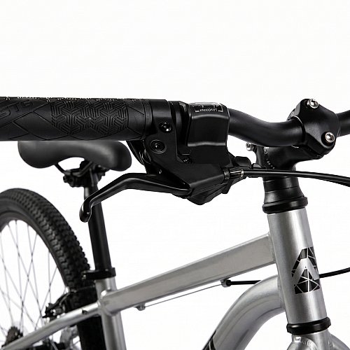 Велосипед NOVATRACK 24" BATTLER сталь 12'', серебристый, 6 скор.TZ500/TS-38/SG-6S, диск.торм STG