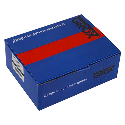 Ручка защелка дверная без фиксатора GROX ЗВ6-TR-03 SN, никель 1/30