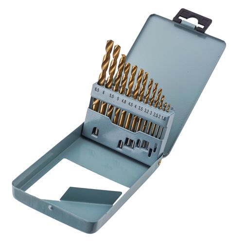 Набор сверл по металлу цилиндрический хвостовик （1. 5--6. 5mm, 13 шт Барракуда стальной кейс, 1/100