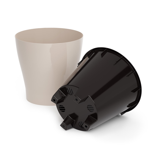 Горшок для цветов Лея 3,6л двойной, бежевый, 1/20