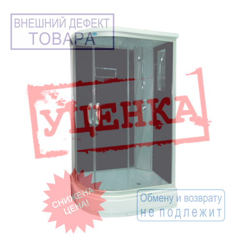 Душевая кабина 120*80*215см ВМ 8824R, низ. поддон-25 см, перед. ст- тонированные, задние ст- черная УЦЕНКА, скол и царапины