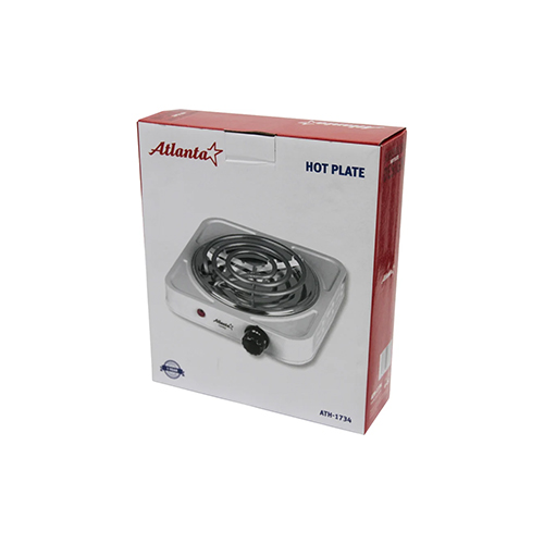 Плитка электрическая АТЛАНТА белый АТН-1734 1-конф. , 1/12