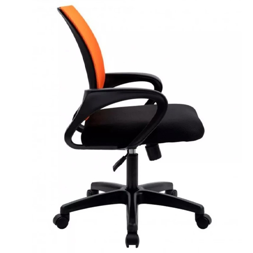 Кресло офисное, компьютерное TRON A1 сетка Prestige, хром, оранжевый-черный