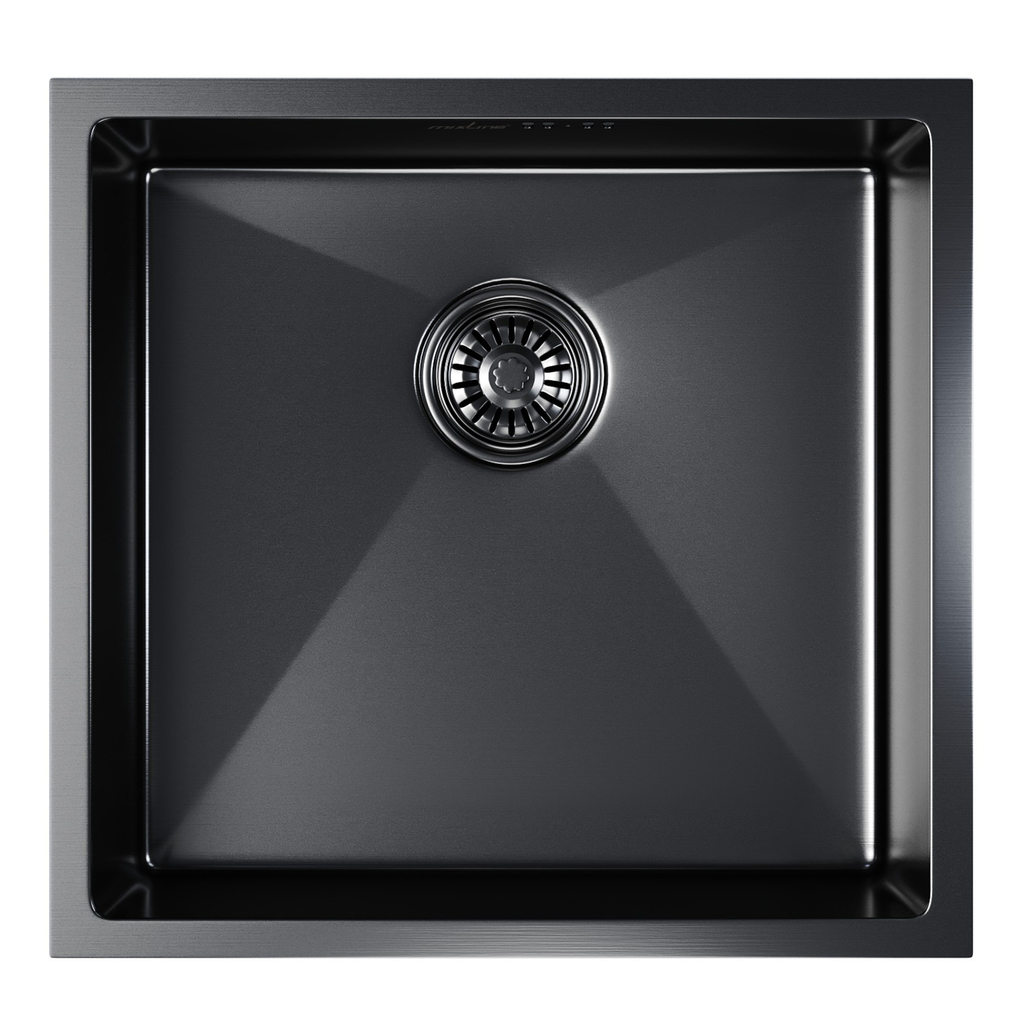 Мойка подст.монтаж 45х42, 3, 0 вып 3 1/2 MIXLINE PRO 20см с сифоном, черный графит