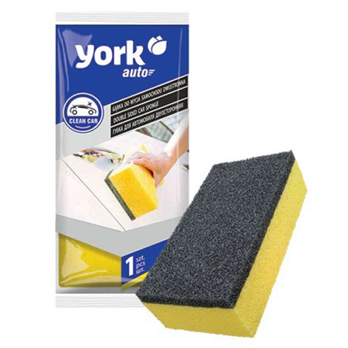 Губка для мытья автомобиля двусторонняя YORK, 1/30