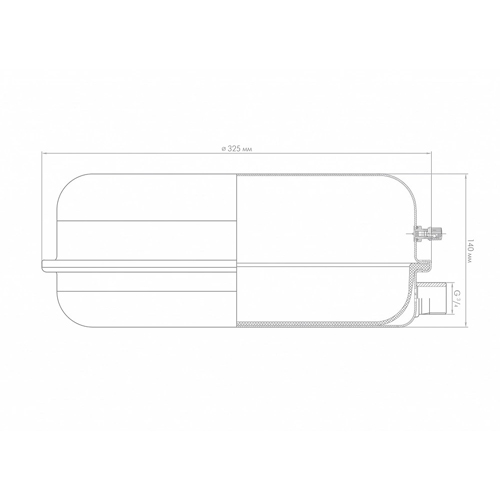 Расширительный бак 10 F плоский, Джилекс