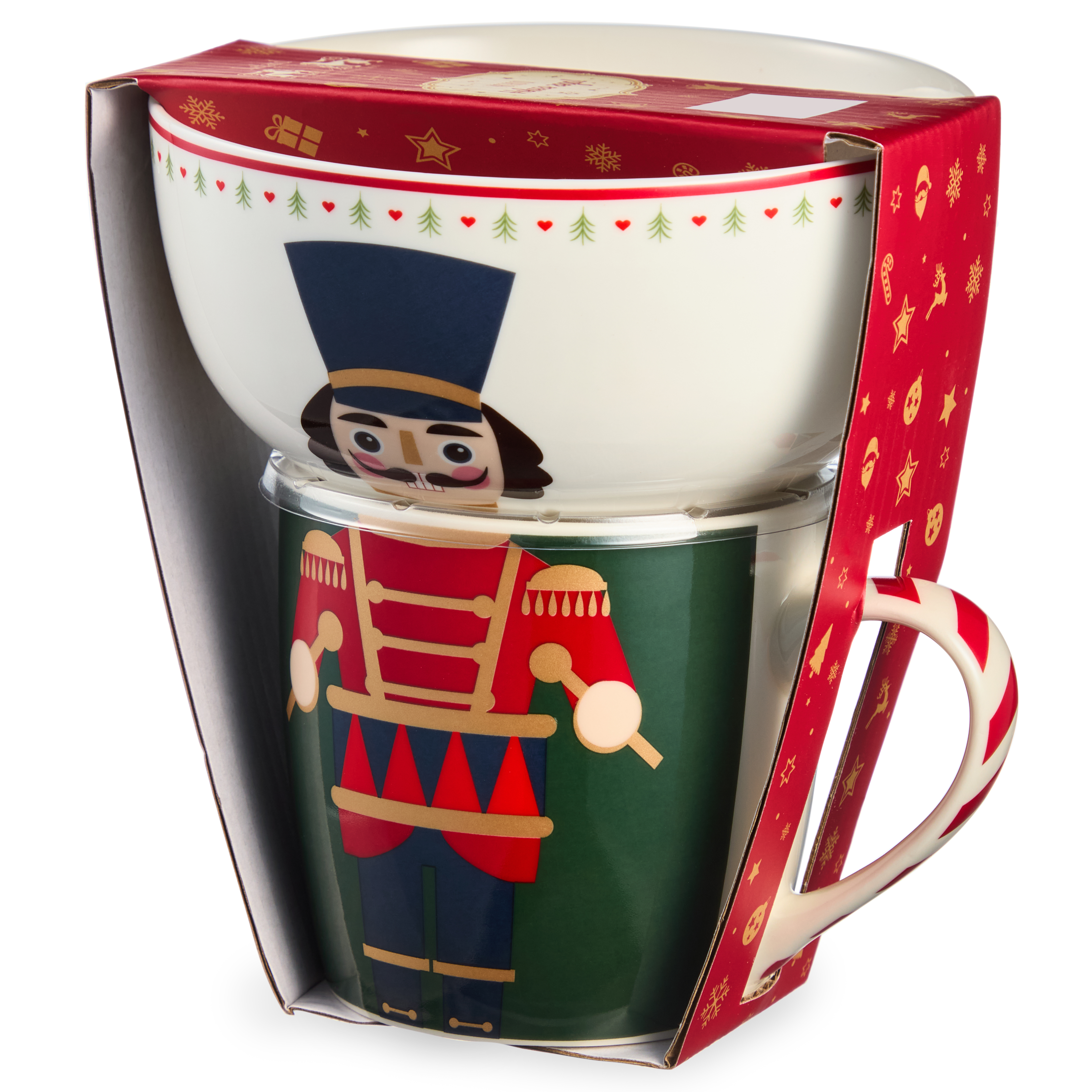 НАБОР ПОСУДЫ LEFARD, ЩЕЛКУНЧИК, 2 ПР., КРУЖКА 360МЛ, САЛАТНИК 500МЛ