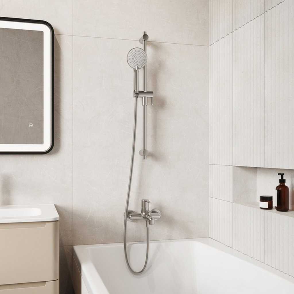 Смеситель для ванны 35к IDDIS AIGBC00i02WA, Aiger, без душ. аксессуаров, ХРОМ матовый