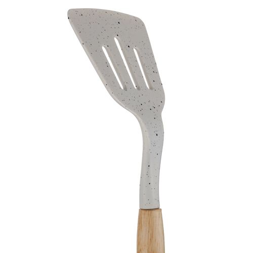 Лопатка кулинарная с прорезями с деревянной ручкой, 1/240