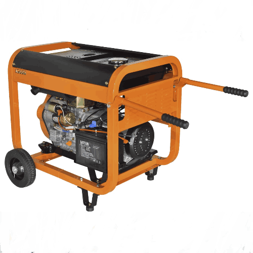 Генератор CARVER PPG - 9000DE дизель, LT-192FD, 7,0/7,5кВт, 220В, бак 12.5л, э/старт, колеса, медь