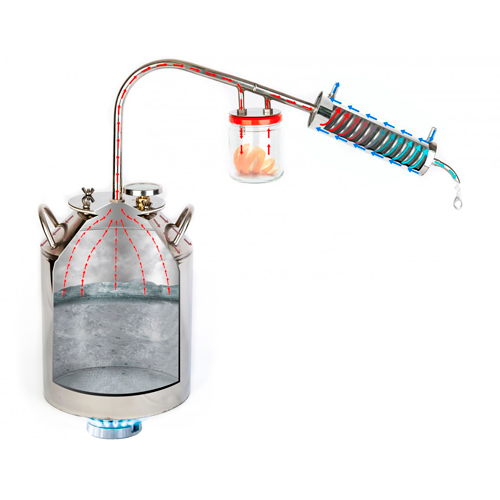 Дистиллятор бытовой Алковар Классик 12 л, на клампе 2, + термометр