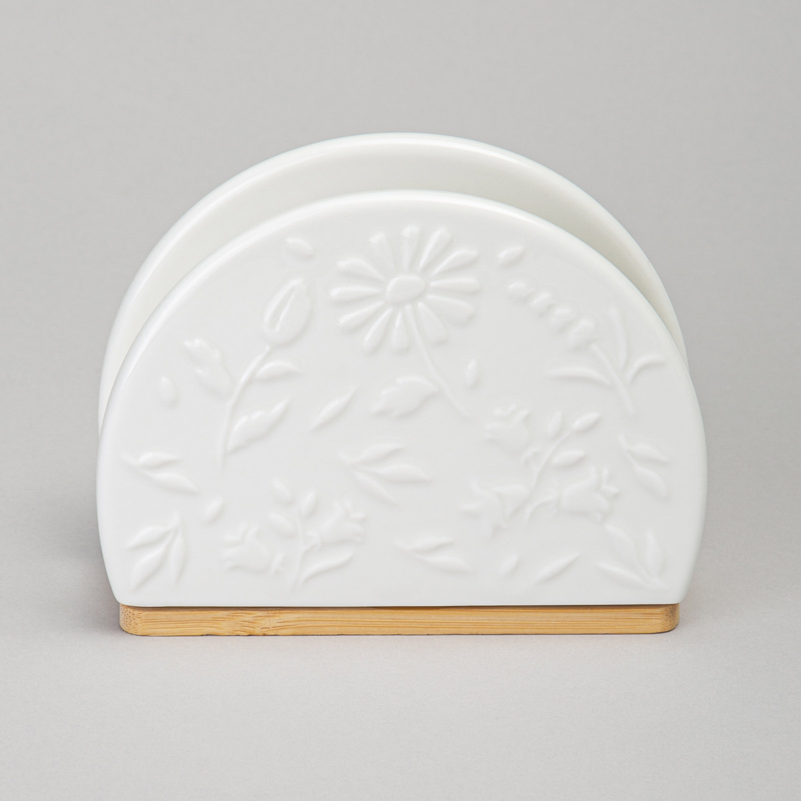 САЛФЕТНИЦА LEFARD, FLOWERS STORY, НА ДЕРЕВ. ПОДСТАВКЕ 12*4, 5*9 СМ