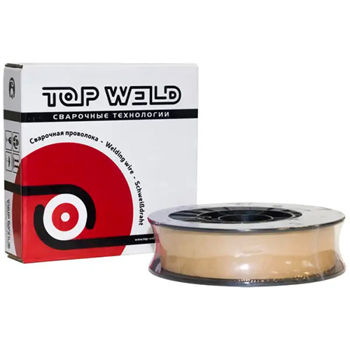 Проволока для сварочного автомата на кат. 0,8мм TOP WELD ER-70S-6, 5кг/кат, омедн. , 1/200