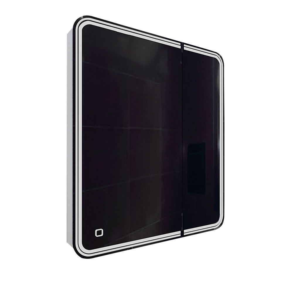 Зеркальный шкаф MIXLINE, Адриана, 700*800, ШВ 2створки, левый, сенсорный выкл, светодиодная подсветка