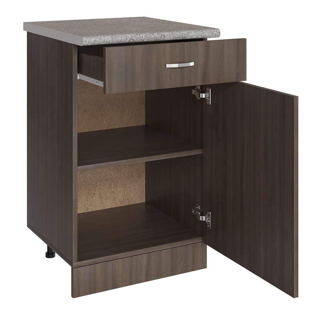 Стол разделочный 50 шимо/ясень темный, 1 ящик