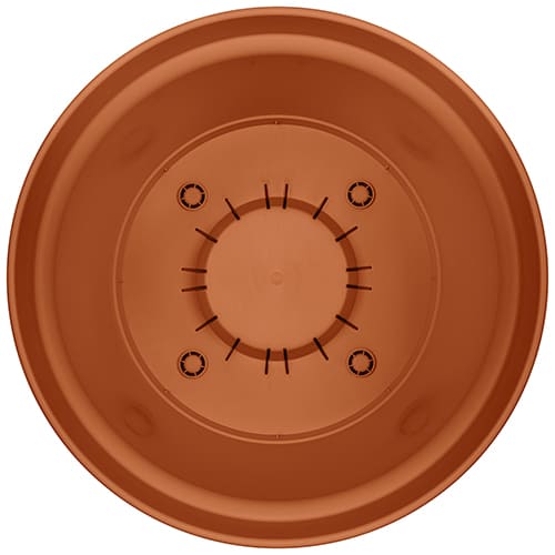 Горшок для цветов 20 л Homver Mint 221612332/01, 380 мм, с поддоном, терракотовый