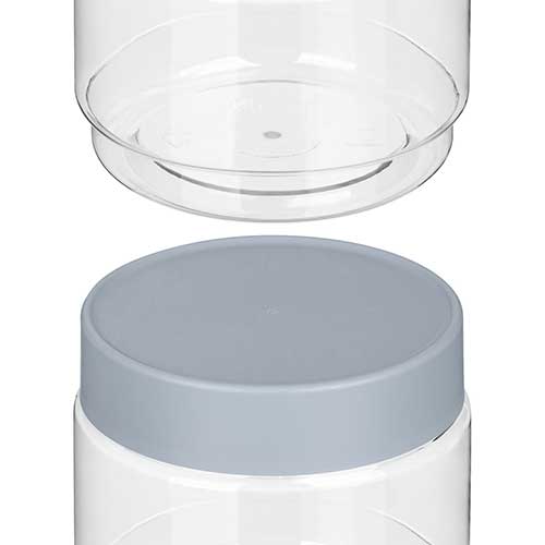 Емкость для сыпучих продуктов 1 л Modena 221149235/03, серая