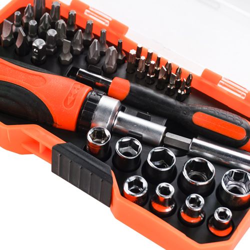 Набор отверток-держателей с битами и торцевыми головками, 44 предмета, 1/36