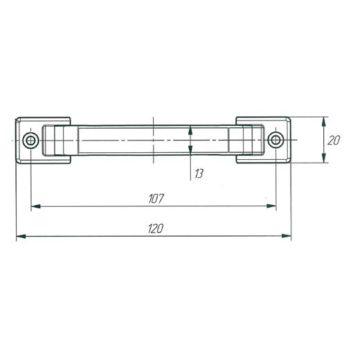 Ручка скоба РС-60, серебро, ОМЕГА