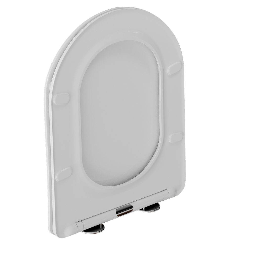 Сиденье для унитаза  WAVE MERIDIAN дюропласт, микролифт БЕЛЫЙ глянец