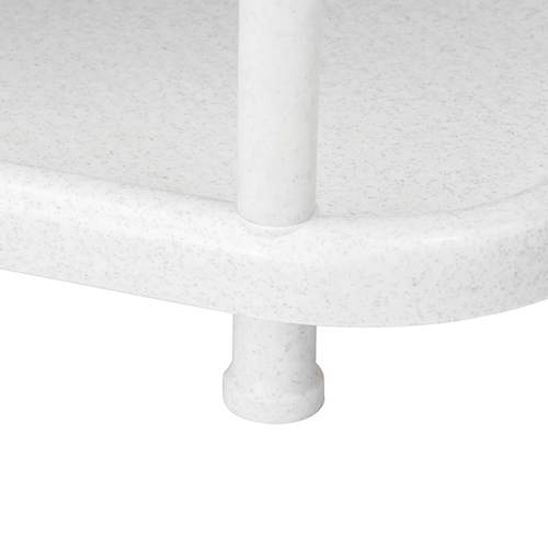 Полка овальная IDEA М 2717, 4 секции, мраморный