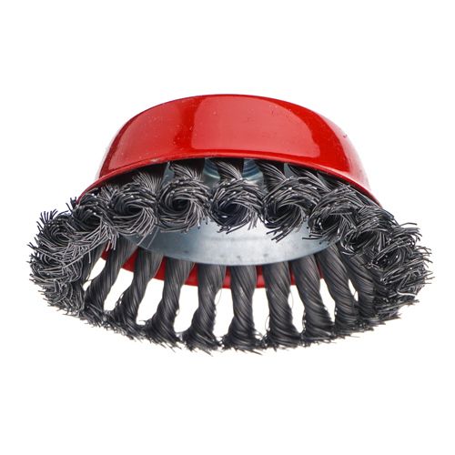 Щетка для УШМ, чашка, 125мм/М14 крученая Барракуда, сталь, 1/45