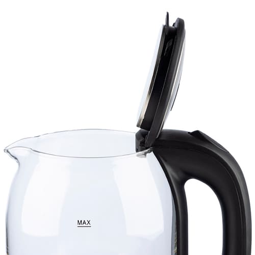 Чайник элек. 1,8л. , Homestar HS-1042 стекло, черный пластик, 1/12
