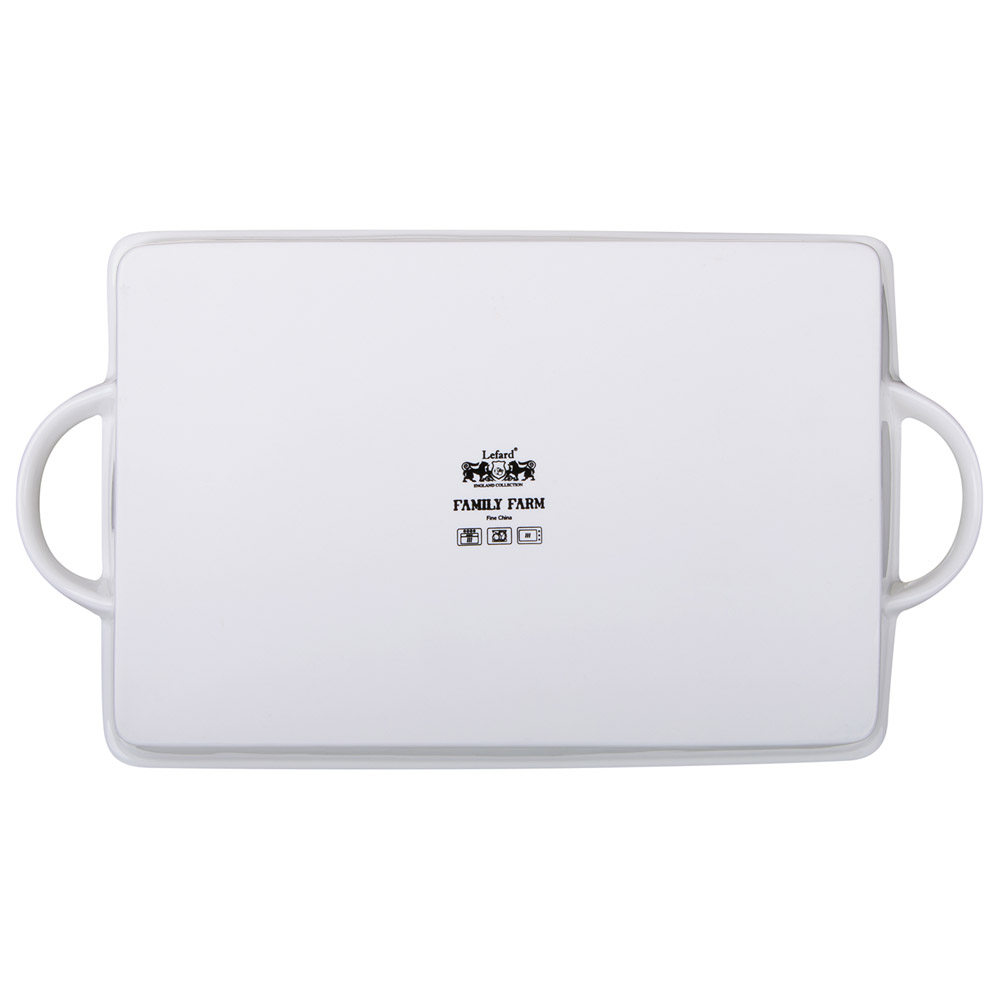 БЛЮДО С РУЧКАМИ LEFARD, FAMILY FARM, ПРЯМОУГ. 35, 5*20*4 СМ, КОР=12ШТ.