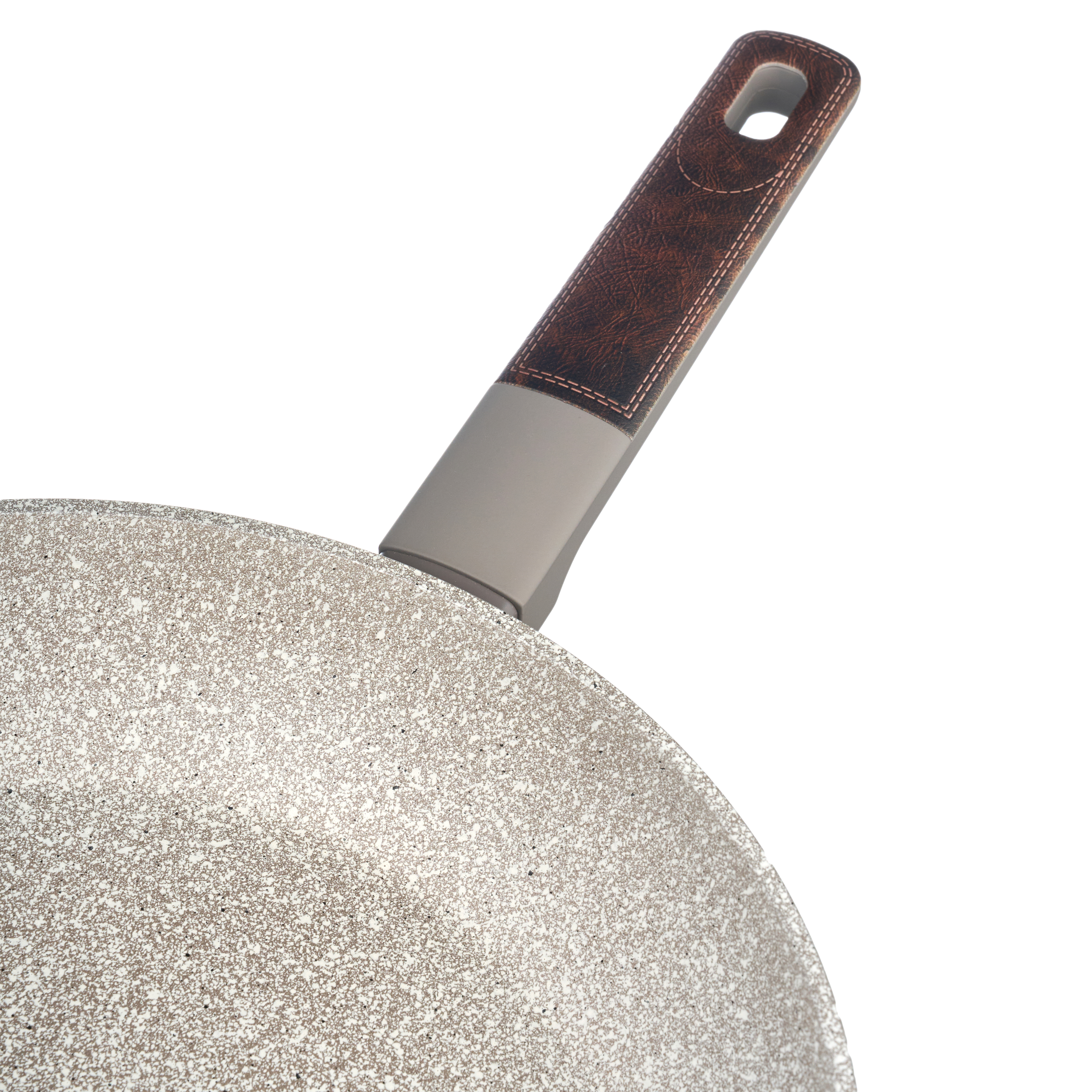 СКОВОРОДА С АНТИПРИГАРНЫМ ПОКРЫТИЕМ PFLUON MARBLE, 28*5,2 СМ