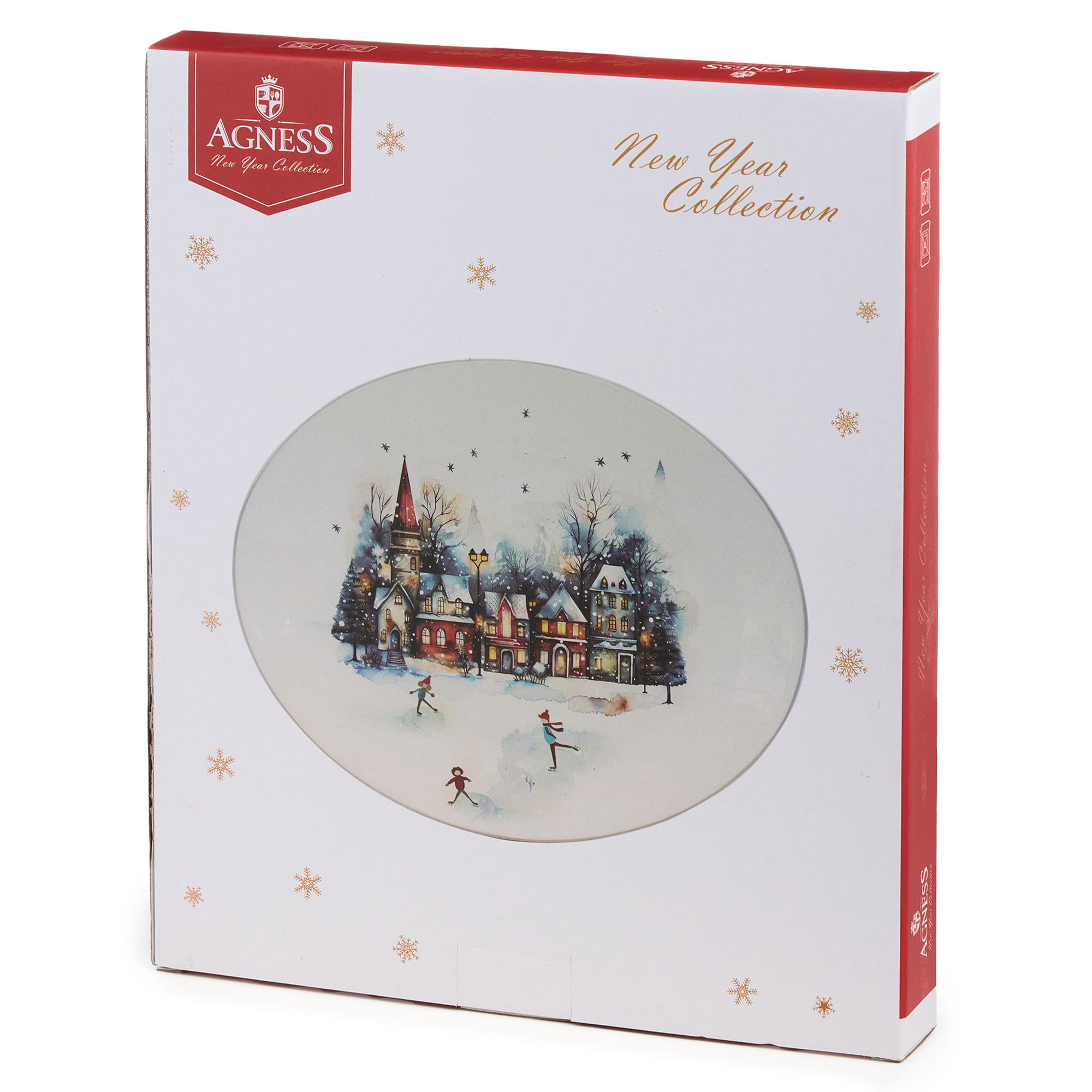 БЛЮДО ОВАЛЬНОЕ AGNESS, С НОВЫМ ГОДОМ!, 31, 5*25, 5*3 СМ