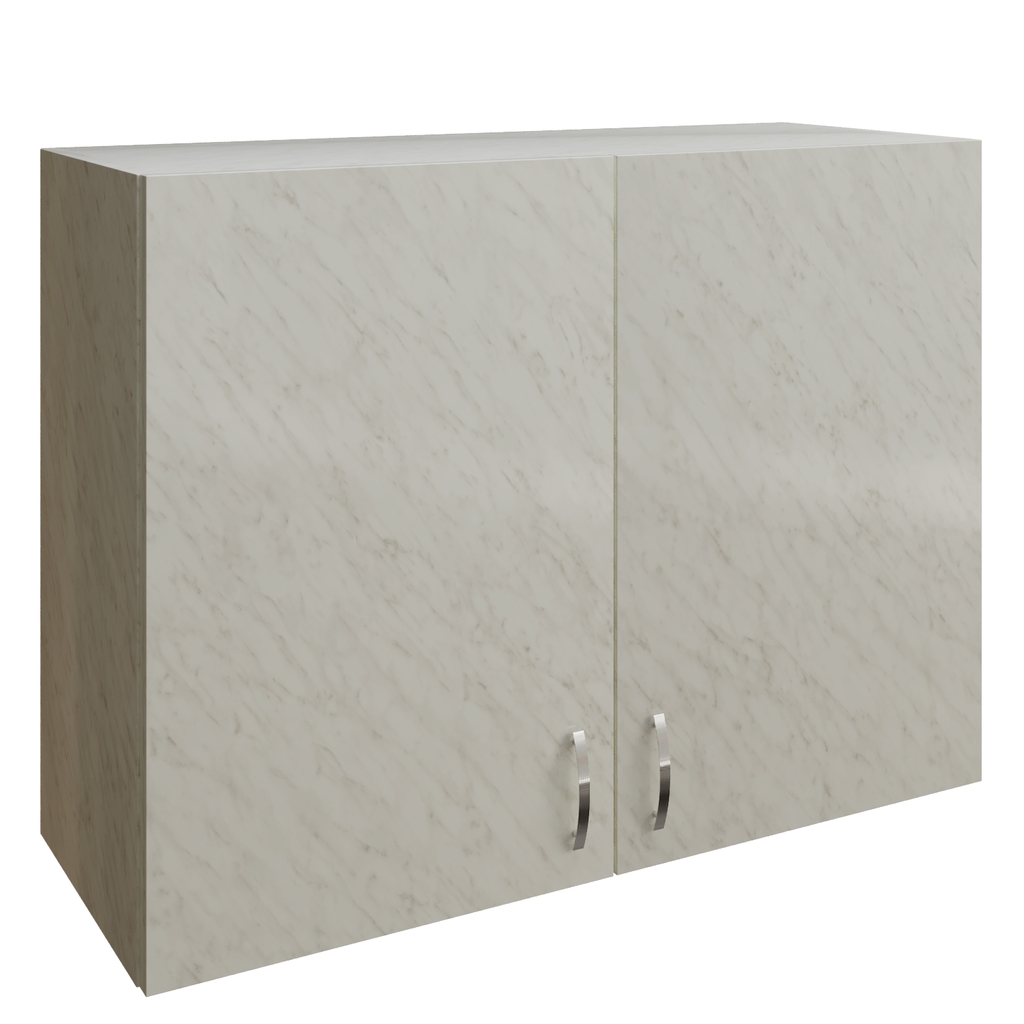 шкаф навесной кухонный с сушкой 80 белый мрамор
