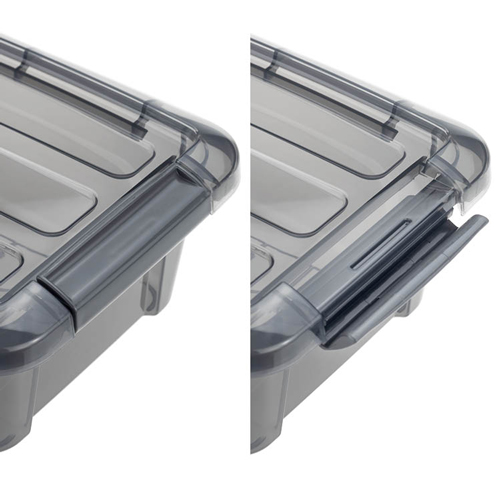 Ящик для хранения с замками 2.8 л IDEA КИП М 2333, черный прозрачный