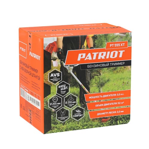 Триммер бензиновый PATRIOT PT 555 XT,  3 л.с, 52 сс