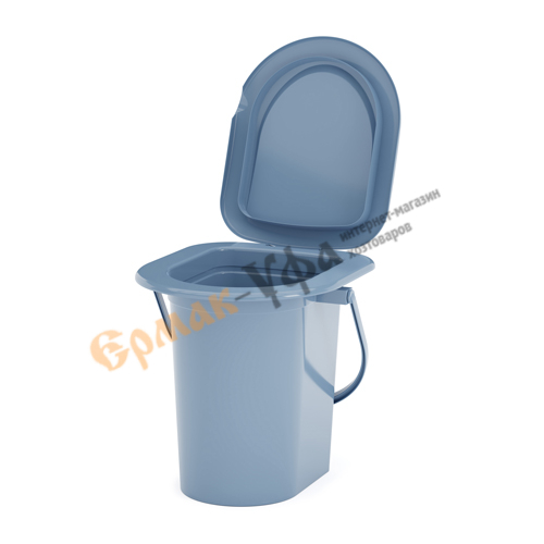 Ведро - туалет 17л голубое, Альтернатива, м1320, 1/10